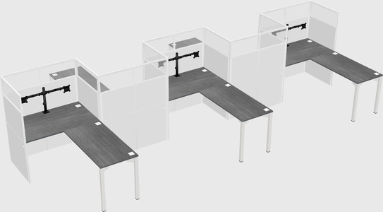 L-shape cubicles