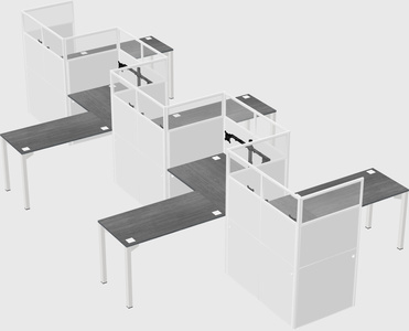 L-shape cubicles
