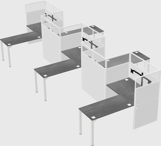 L-shape cubicles