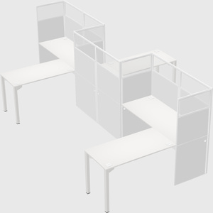 L-shape cubicles