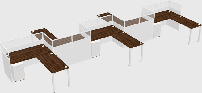 L-shape cubicles
