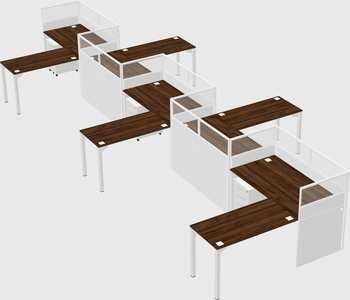 L-shape cubicles
