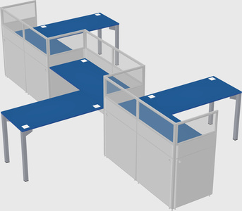 L-shape cubicles