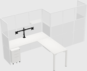 L-shape cubicles