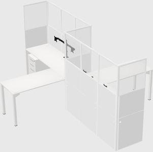 L-shape cubicles