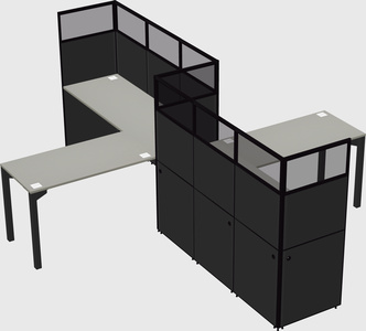 L-shape cubicles