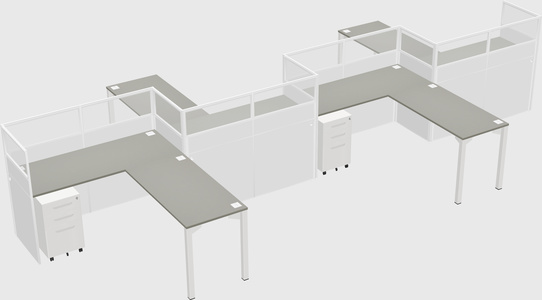 L-shape cubicles