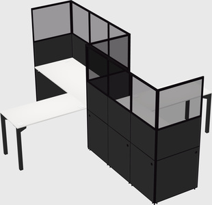 L-shape cubicles
