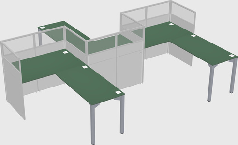 L-shape cubicles