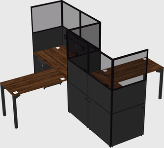 L-shape cubicles