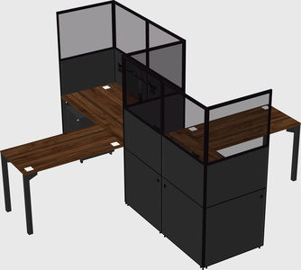 L-shape cubicles
