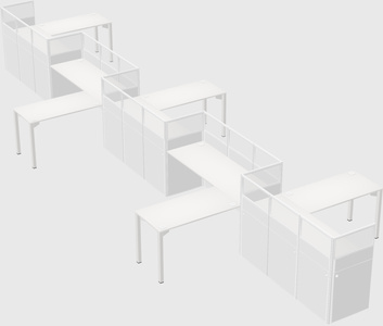 L-shape cubicles