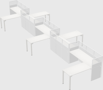 L-shape cubicles