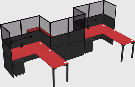 L-shape cubicles