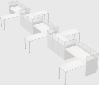 L-shape cubicles