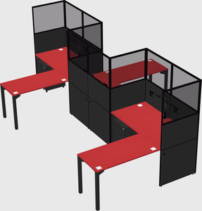 L-shape cubicles