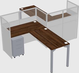 L-shape cubicles