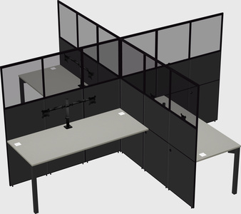 Quad office cubicles