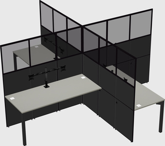Quad office cubicles