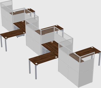 L-shape cubicles