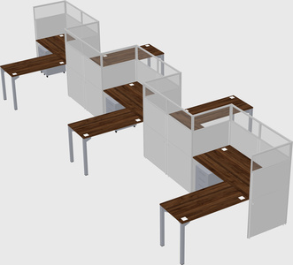 L-shape cubicles