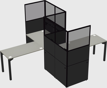 L-shape cubicles