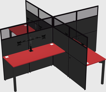 Quad office cubicles