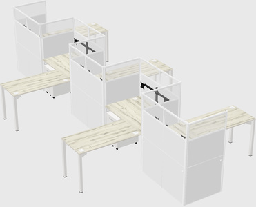 L-shape cubicles