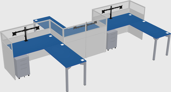 L-shape cubicles