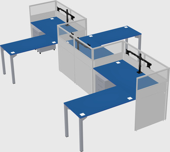 L-shape cubicles