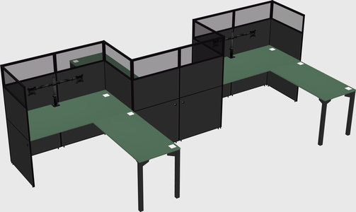 L-shape cubicles