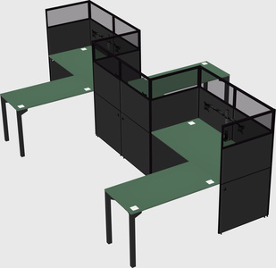 L-shape cubicles