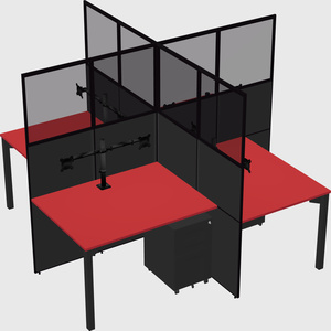 Quad office cubicles