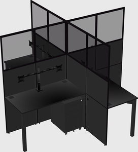 Quad office cubicles