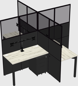Quad office cubicles