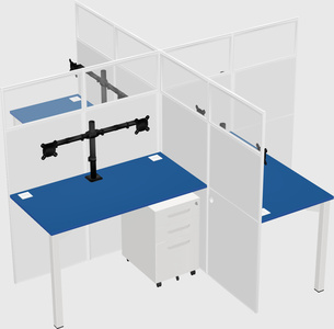 Quad office cubicles