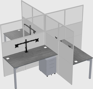 Quad office cubicles