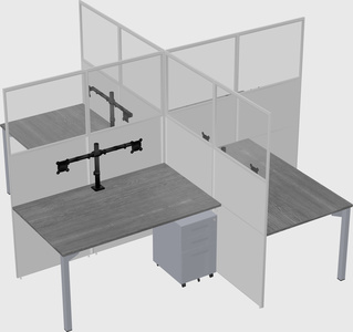 Quad office cubicles