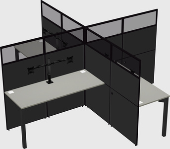 Quad office cubicles