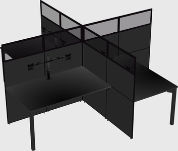 Quad office cubicles