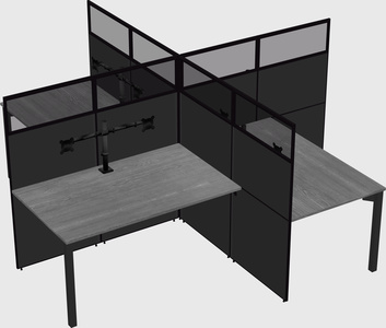 Quad office cubicles