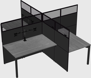 Quad office cubicles