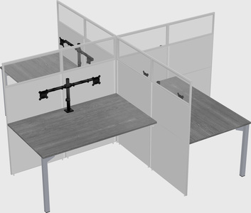 Quad office cubicles