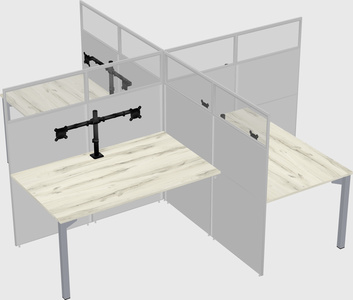 Quad office cubicles
