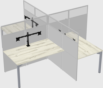 Quad office cubicles
