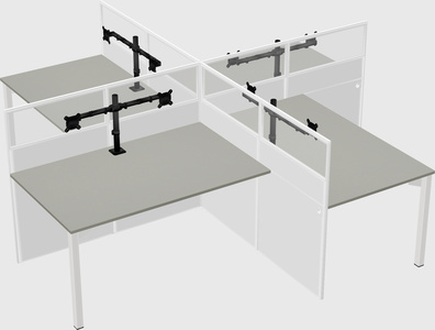 Quad office cubicles