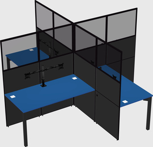 Quad office cubicles