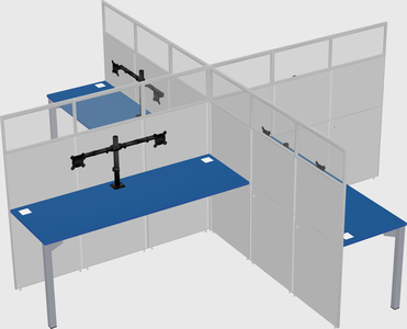 Quad office cubicles