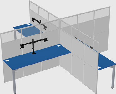 Quad office cubicles