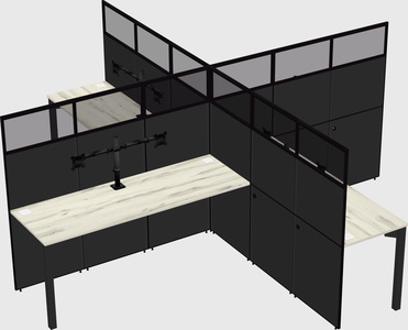 Quad office cubicles